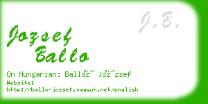 jozsef ballo business card